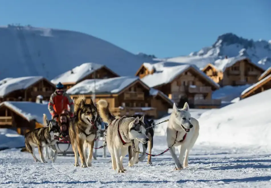 Alpe D'huez Ski Resort (©Laurent Salino) Dog Sledding