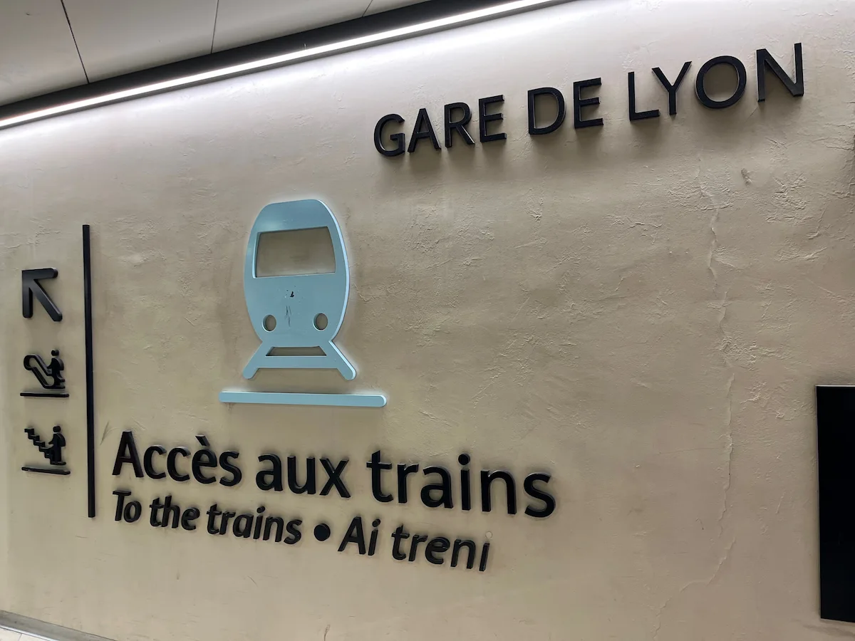 Signage At Gare De Lyon