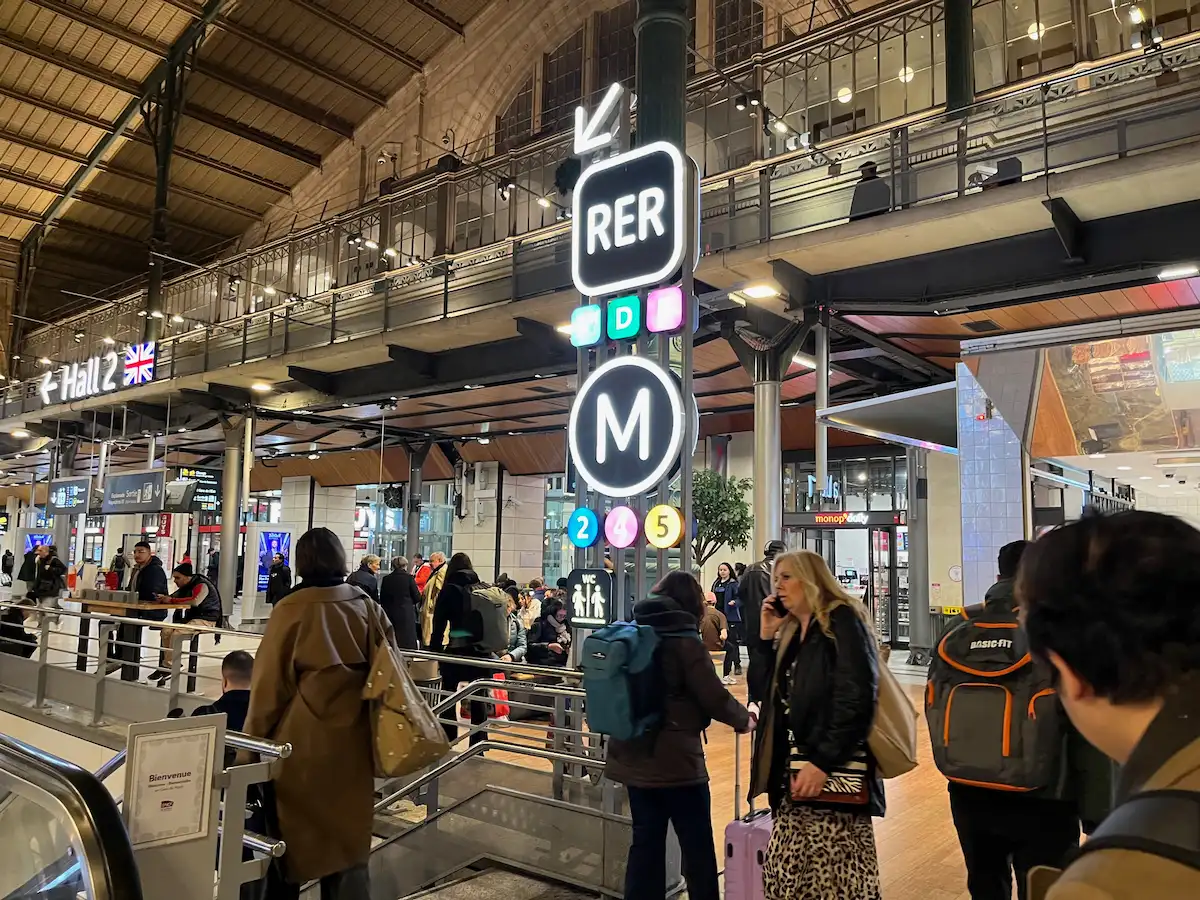 Access To Metro And RER At Gare Du Nord
