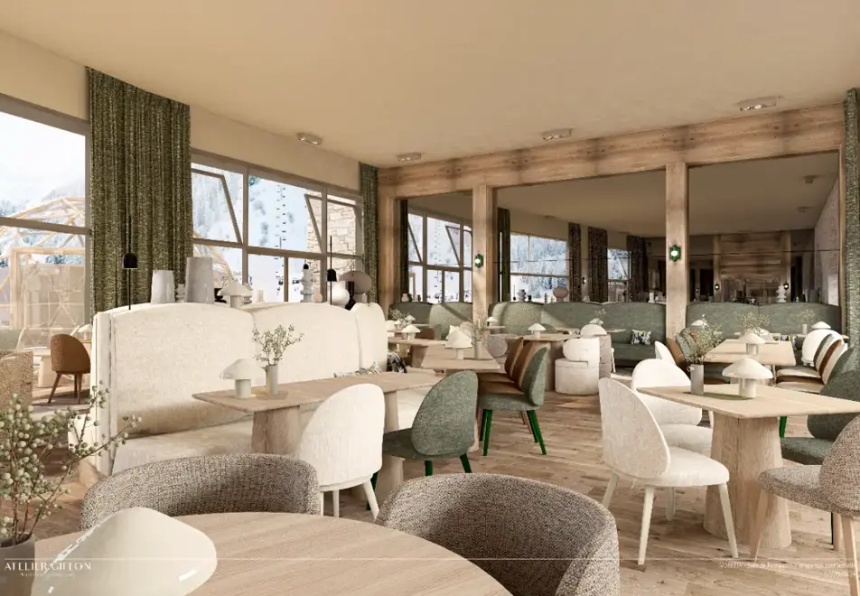 Barma hotel & apartments, La Tania - Restaurant style